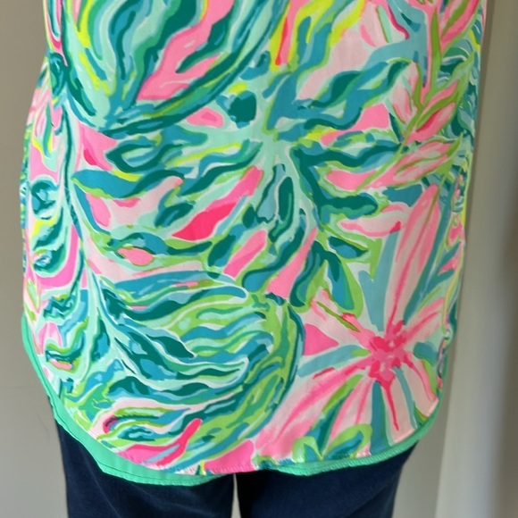 Lilly Pulitzer Florin Reversible Tank Top One In A Melon Green Pink Sz XS - Picture 5 of 12